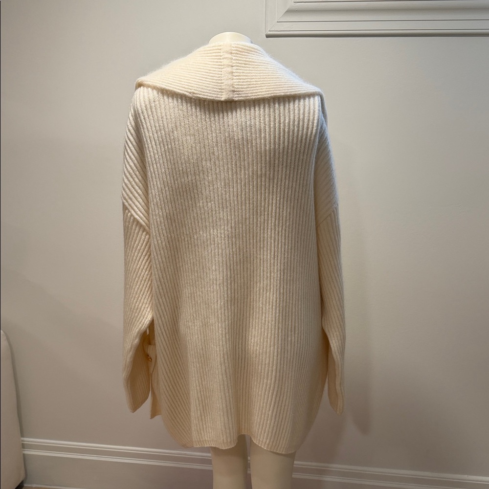 Escada Cream Ribbed Cardigan - Picture 8 of 12
